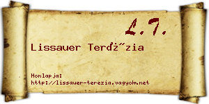Lissauer Terézia névjegykártya